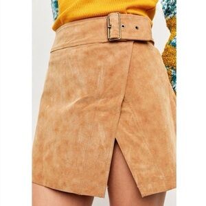 FREE PEOPLE | Ari Wrapped Mini Skirt | Camel | 6